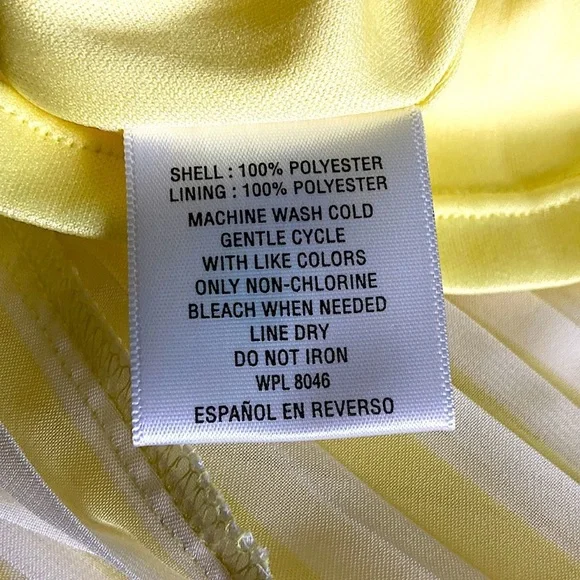 Thalia Sodi San Juan Lemon Yellow Pleated Maxi Dress Small NWT Lined - Picture 14 of 16